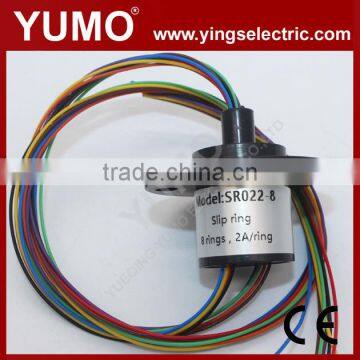 SR022-8P Slip ring Yumo Slip ring 8rings 2A per ring capsule slip ring