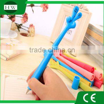 Plastic Flexible Gesture Bendable Finger Pending Hand Shape Novelty Ball Point Pen photo-5