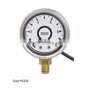 Bourdon Tube Pressure Gauges with Electronic Pressure Switch Stainless Steel Case Type PGS25