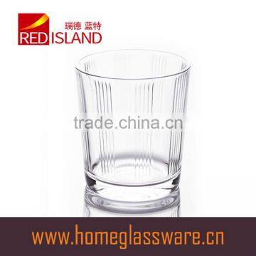 300ml Clear Glass Cup With Small Bubbles at the Bottom and Embossed Letter for Drinking photo-4