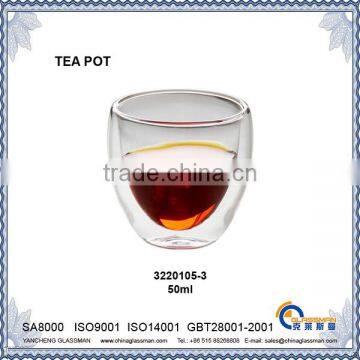 clear borosilicate glass tea pot TC105-3