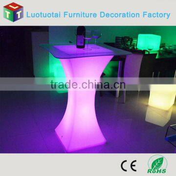 Led Cocktail Table Illuminated Light up High Top Square Led Cocktail Table photo-2