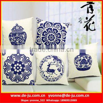 Vintage Blue White Porcelain Cushion Factory