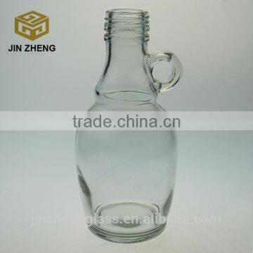 Custom empty 550ml glass bottle for wine prices with handle