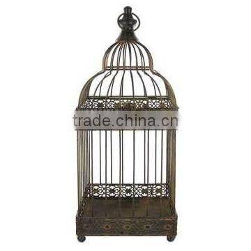 metal antique bird cage candle holder