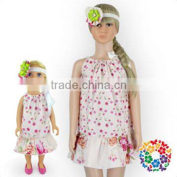 New Fashion 18 Inch Doll Accessories,aqua Floral Summer Candy Dress Doll Clothes photo-4