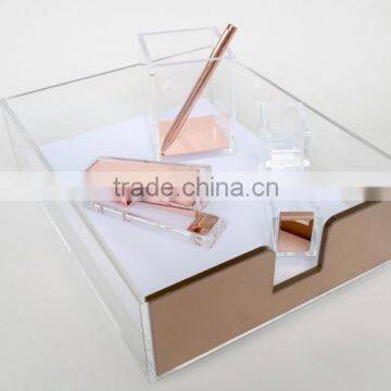 New Design Custom Clear Acrylic Top Selling Stationery/Stationary Set Office