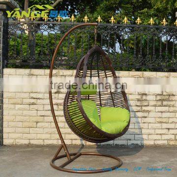 hot sell best choice PE rattan cheap style swing hanging chair