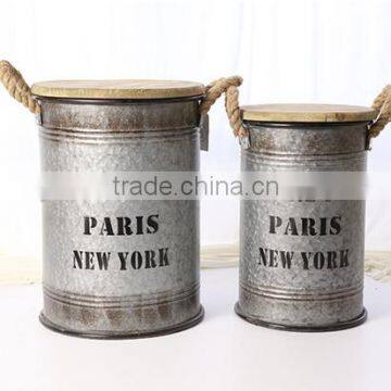 Kitchen Storage Metal Sugar Coffee Tea Canister With Bamboo Lid photo-2