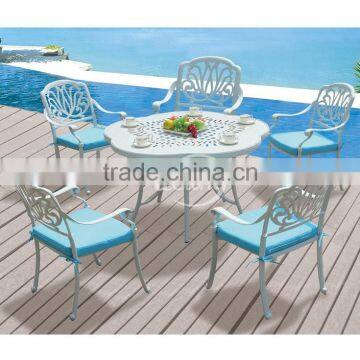 patio ridge aluminum casting table and chair set outdoor furniture