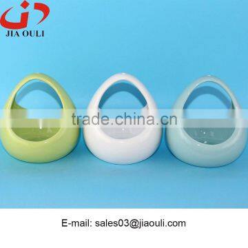 2016 New Design EASTER Decorations Ceramic Egg Basket, Planter photo-4