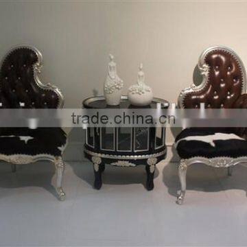 Fashion luxury simple design hotel chairs set,tea table set,dresser&mirror, hand made and can be customized--BG90441 MOQ:1 SET