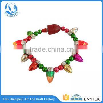 Christmas parties party supply led flashing light mini plastic bulb bracelet