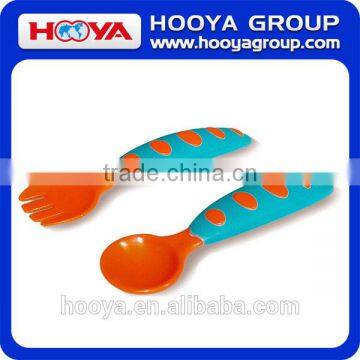 BPA free baby PP fork and feeding training spoon set with high quality