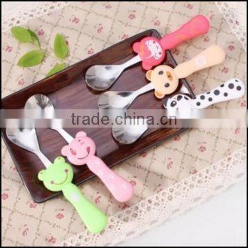 2015 Hot Sell Cartoon Food Grade Plastic Handle Stailess Steel Spoons Supplier in China,food Grade Plastic Spoons Supplier photo-4