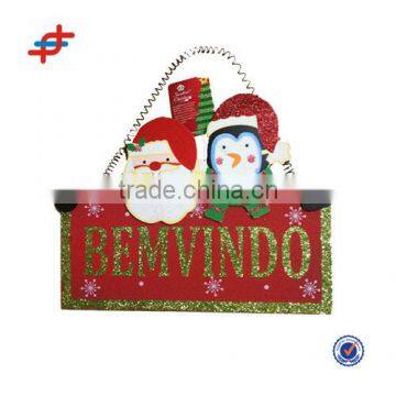 Christmas decoration hanging Wooden board, movable X'mas decoration