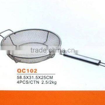 Stainless steel colander mesh strainer QC102