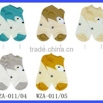 Kids 100% Cotton Knitted Socks Shorts Summer Children Socks Boutique Fox Patterns Girls Socks Wholesale For 3-12 Years