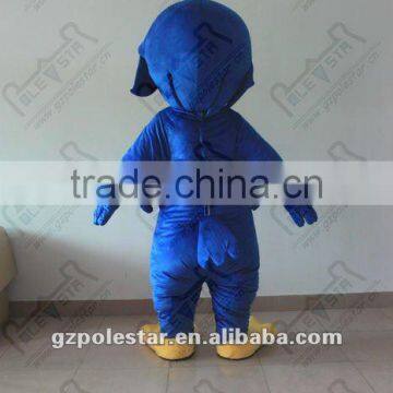 Yellow Beak Blue Eagle Mascot Costume White Belly photo-4