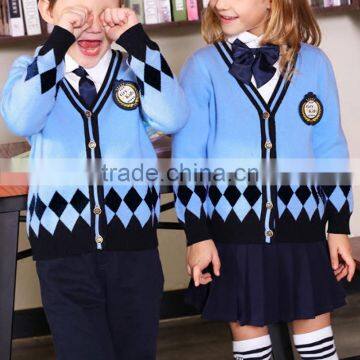 Kindergarten Clothing Spring and Autumn Wear School Uniforms Classes Spring British College Wind Children's Sweaters Set Custom photo-5