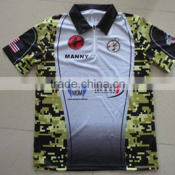 Mens Polo Shirts Customized Logo, Sublimation Buttons/Short Zippers Shirts photo-3