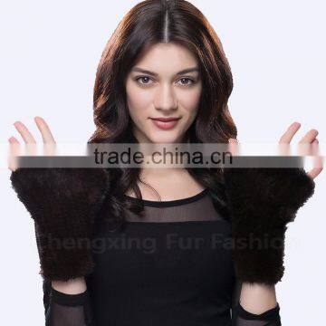 CX-A-08C Wholesale Winter Douable Face Ladies Mink Fur Winter Gloves photo-6