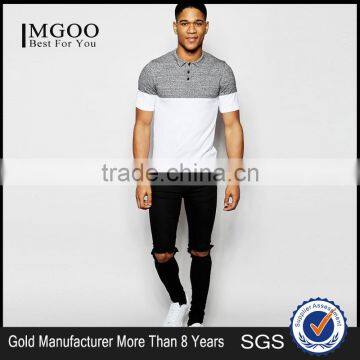 Factory Direct Wholesale Cheap Muscle Fit Knitted Polo In Colour Block Custom Logo Promotion T Shirt Polo  China