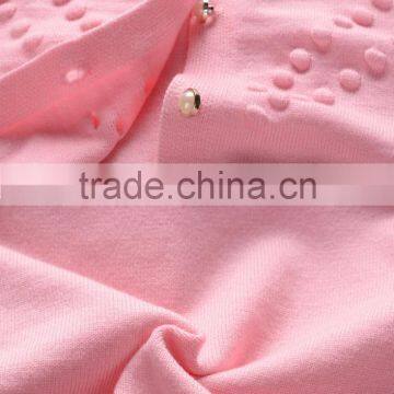 Latest Custom Child Girls Balls Pink Pearl Buttons Cardigan Sweater photo-4