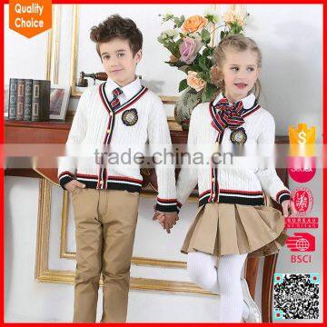 Hot selling fashion knitted school unifrom manufacturers