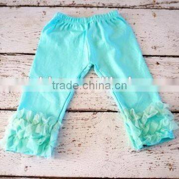 Casual Children Clothing Baby Leggings Wholesale Kids Cotton Pants Baby Ruffles Icing Legging