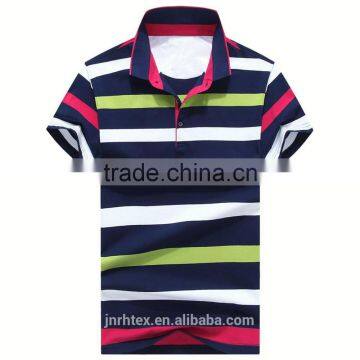 Simple Colorful Striped Design Polo Shirt for Men photo-3