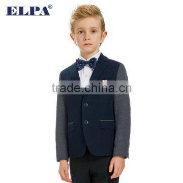 ELPA 2016 Fashion Hot Sale Dark Blue China Manufacture Casual Kids Blazer With Gray Sleeve photo-3