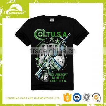 2016 Customised Men's Sublimation Full Print Short Sleeve 100%Cotton T-Shirt Wholesale photo-3