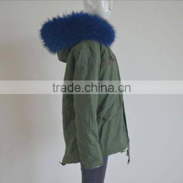 Myfur High Quality Removable Faux Fur Lining Matched Color Raccoon Fur Hood photo-4