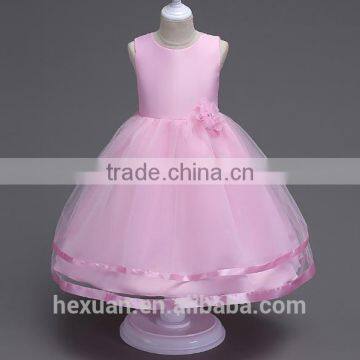 2017 New Arrival Kids Fancy Wedding Matt Satin Dress Baby Girl Evening Party Skirt photo-4