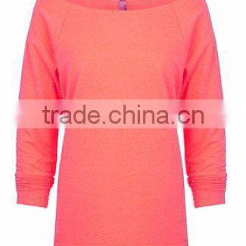 Next Level Apparel The Terry Raw Edge 3/4-Sleeve Raglan Tee - Made From 50% Cotton and 50% Polyester and Comes With Your Logo. photo-4