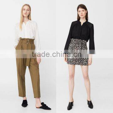 HOT SALE Nice Long Sleeve With Buttoned Cuff,women Openwork Trims Blouse photo-6