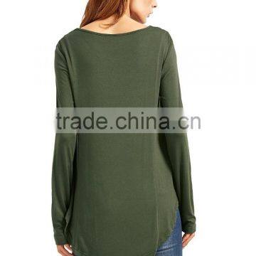 Fashion OEM Elegant Long Sleeves Knit Blouse Lady Plus Size Top for Wholesale photo-2