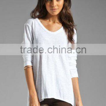 slub slouchy tall t-shirts wholesale