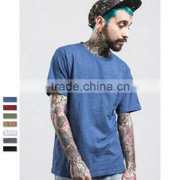 60%cotton 35polyester 5%spandex Rayon Slub Cotton T-shirts for Men photo-5