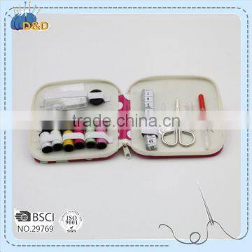 D&D Needlework Materials Pu Leather Zipper Pouch Sewing Kit Set With Sewing Accessories Promotional Gift photo-2