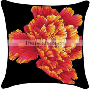 Clearance Sale Multicolor Flower Pattern Square Cotton Throw Pillow Cross Stitch Supplies Wholesale