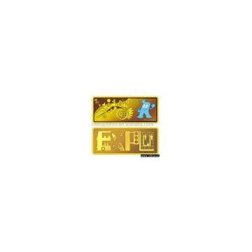 2010 Shanghai World Exposition gold bar(souvenir /commemorative  bar/ gold bar)