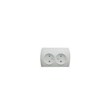 Socket Outlet 2 Pin Double ( Wall Socket, Electric Socket)