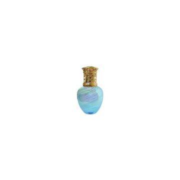 Taiwan Hand Blown Iridescent Blue Lamp