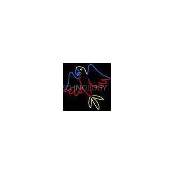 Parrot / Flamingo Commercial Neon Signs With Black Table Top Base
