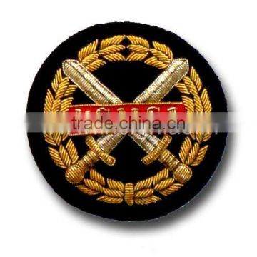 Embroidered bullion wire badges