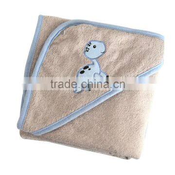 Custom 100% cotton organic baby hooded towel eco friendly soft