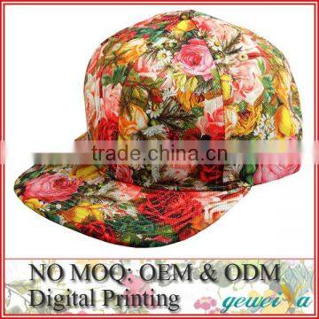 OEM Custom Cotton Digital Printing Hip Hop Cap