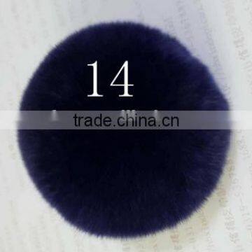 YR638 Cheap Real Fur Pom/Genuine Rex Rabbit Fur Pom Pom/Cute Fur Accesory photo-5